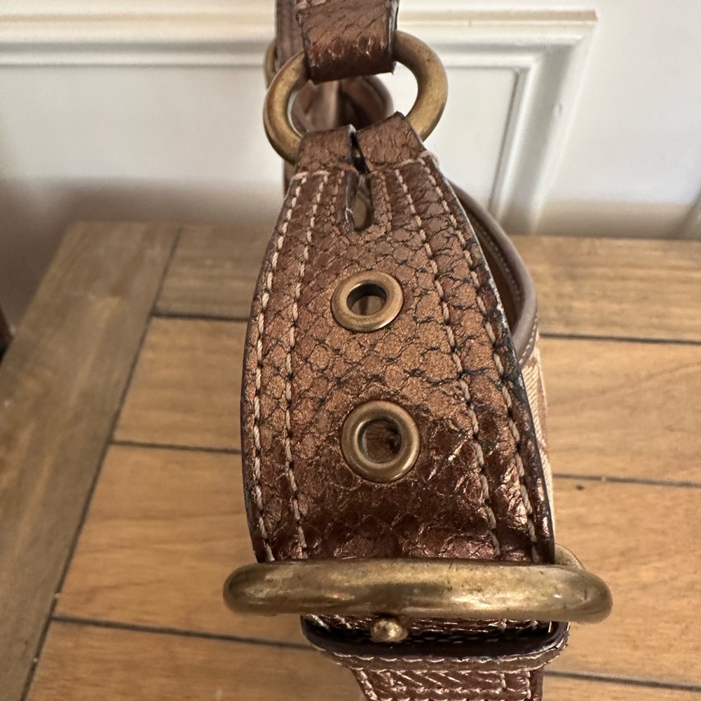 Vintage Coach Python-Embossed Shoulder Bag – Y2K … - image 2